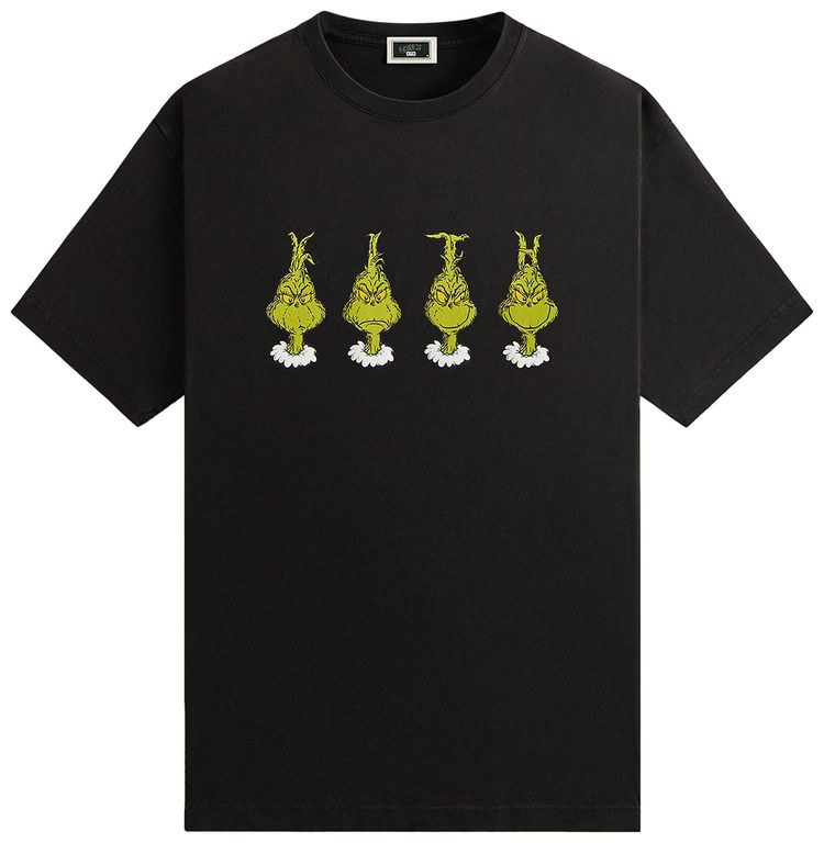 Футболка Kith x The Grinch Expression Tee, черная, Черный, Футболка Kith x The Grinch Expression Tee, черная